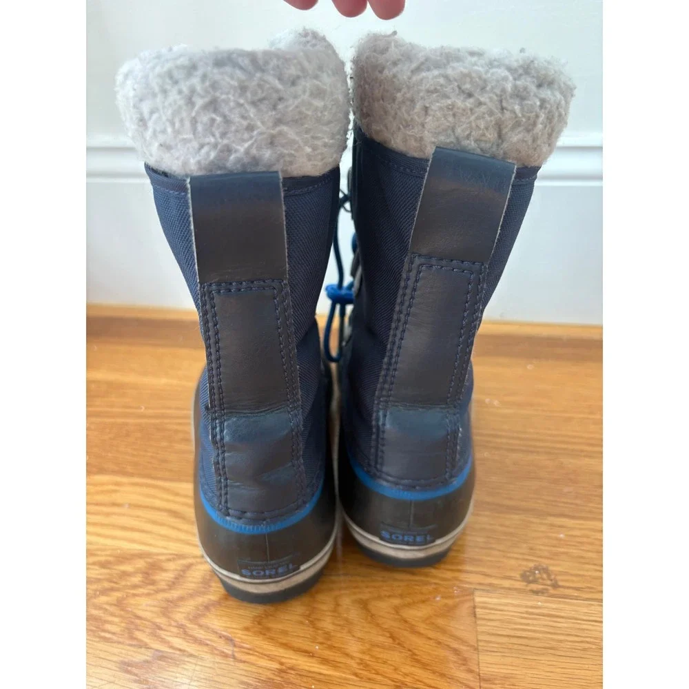 Sorel Yoot Pac Nylon Waterproof Winter Snow Boots Navy Blue NY1962-465 Size 6